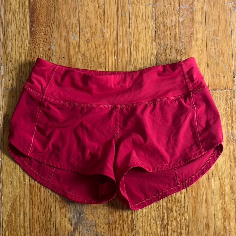 Lululemon Athletica Red Athletic Shorts Lightweight Performance